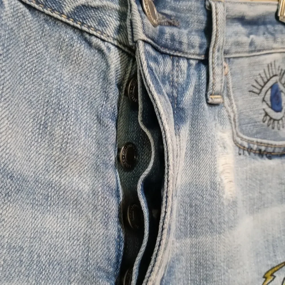 American Eagle Outfitters Sz. 6 Blue Vintage Hi-rise Festival Short